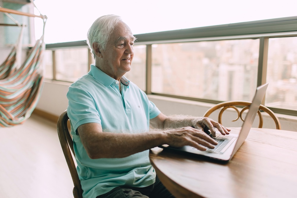 Person Using an Online Portal